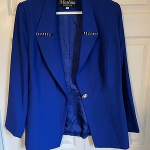 Vintage Moshita Couture Royal Blue Blazer Size 12